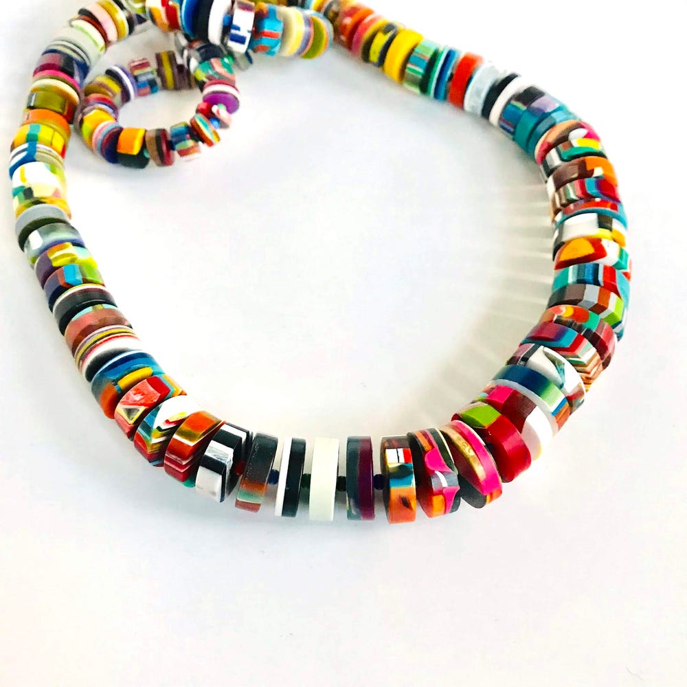 Poly-Resin Snake Mosaic Necklace