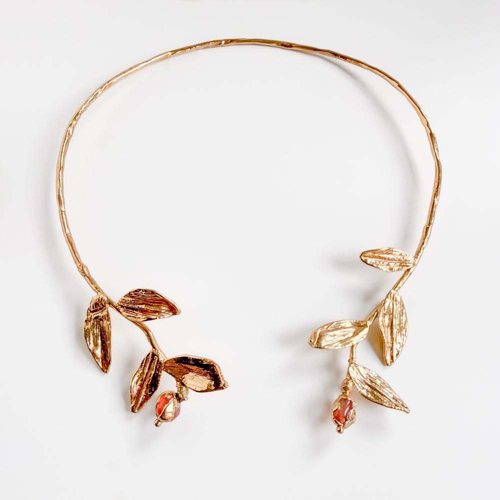 Carnelian Laurel Choker